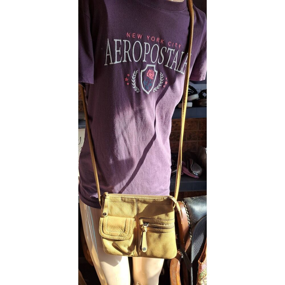 Tan Soft Leather Tignanello Crossbody Bag Purse
